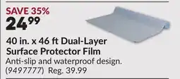 Princess Auto 40 in. x 46 ftDual-Layer Surface Protector Film offer