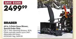 Princess Auto 64 in. 3-Point Snow Blower, Special Order Only offer