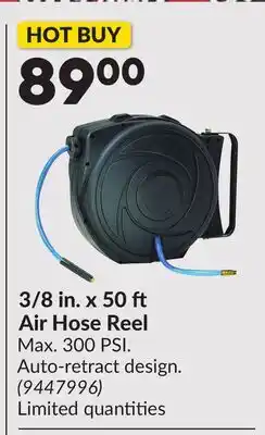Princess Auto 3/8 in. x 50 Air Hose Reel offer