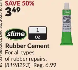 Princess Auto Rubber Cement offer