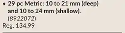 Princess Auto 1/2 in. dr Socket Sets 29 pc Metric: 10 to 21 mm (deep) and 10 to 24 mm (shallow) offer