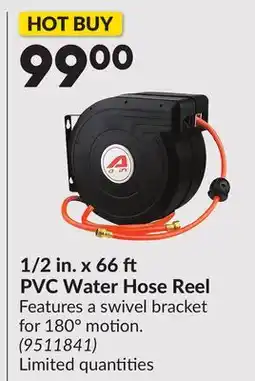 Princess Auto 1/2 in. x 66 PVC Water Hose Reel offer