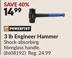 Princess Auto 3 lb Engineer Hammer offer