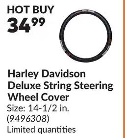 Princess Auto Harley Davidson Deluxe String Steering Wheel Cover offer