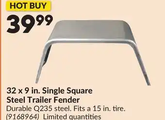 Princess Auto 32 x 9 in. Single Square Steel Trailer Fender offer