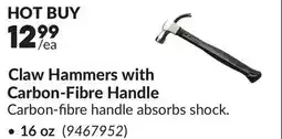 Princess Auto Claw Hammers with Carbon-Fibre Handle offer