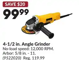 Princess Auto 4-1/2 in. Angle Grinder offer