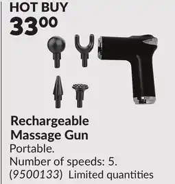 Princess Auto Rechargeable Massage Gun offer