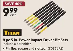 Princess Auto Phillips, square and slotted. 8 pc 5 in. Power Impact Driver Bit Sets offer