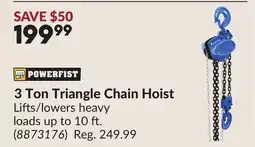 Princess Auto 3 Ton Triangle Chain Hoist offer