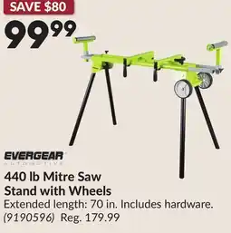 Princess Auto 440 lb Mitre Saw Stand with Wheels offer