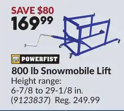 Princess Auto 800 lb Snowmobile Lift offer