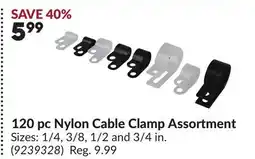 Princess Auto 120 pc Nylon Cable Clamp Assortment offer