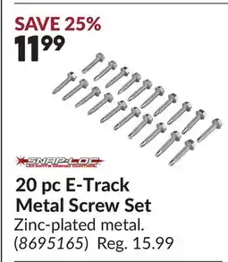 Princess Auto 20 pc E-Track Metal Screw Set offer