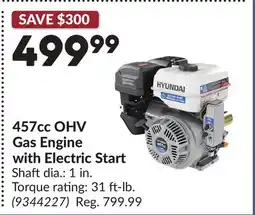 Princess Auto 457cc OHV Gas Engine with Electric Start offer