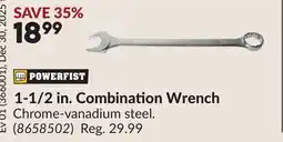 Princess Auto 1-1/2 in. Combination Wrench offer