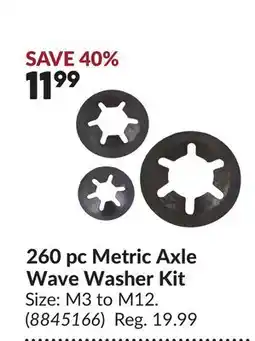 Princess Auto 260 pc Metric Axle Wave Washer Kit offer