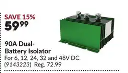 Princess Auto 90A Dual- Battery Isolator offer