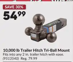 Princess Auto 10,000 lb Trailer Hitch Tri-Ball Mount offer
