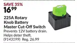 Princess Auto 225A Rotary Knob Battery Master Cut-OffSwitch offer