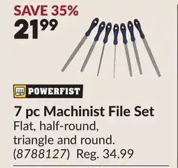Princess Auto 7 pc Machinist File Set offer