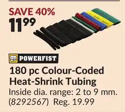 Princess Auto 180 pc Colour-Coded Heat-Shrink Tubing offer