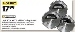 Princess Auto 3 pk 10 in. 40T Carbide Cutting Blades offer