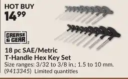 Princess Auto 18 pc SAE/Metric T-Handle Hex Key Set offer