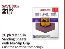 Princess Auto 20 pk 9 x 11 in. Sanding Sheets with No-Slip Grip offer