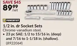 Princess Auto 1/2 in. dr Socket Sets offer