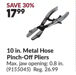 Princess Auto 10 in. Metal Hose Pinch-Off Pliers offer