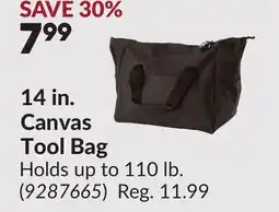 Princess Auto 14 in. Canvas Tool Bag offer