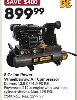Princess Auto 8 Gallon Power Wheelbarrow Air Compressor offer