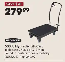 Princess Auto 500 lb Hydraulic LiftCart offer