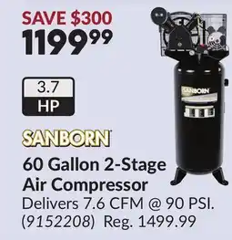Princess Auto 60 Gallon 2-Stage Air Compressor offer