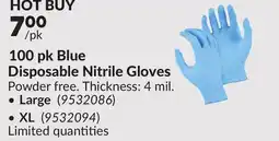 Princess Auto 100 pk Blue Disposable Nitrile Gloves offer