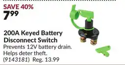 Princess Auto 200A Keyed Battery Disconnect Switch offer