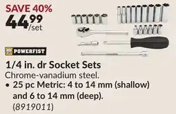 Princess Auto 1/4 in. dr Socket Sets offer