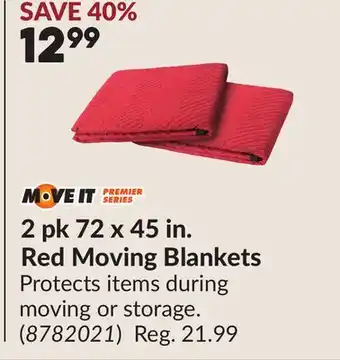 Princess Auto 2 pk 72 x 45 in. Red Moving Blankets offer