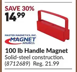 Princess Auto MASTER MAGNETICS 100 lb Handle Magnet offer