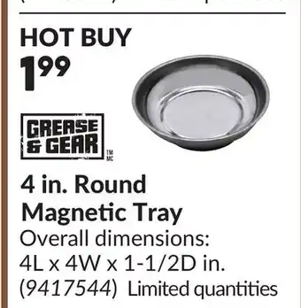 Princess Auto 4 in. Round Magnetic Tray offer