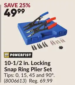 Princess Auto 10-1/2 in. Locking Snap Ring Plier Set offer
