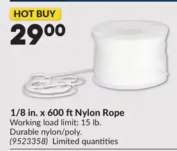 Princess Auto 1/8 in. x 600 ftNylon Rope offer