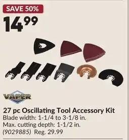 Princess Auto 27 pc Oscillating Tool Accessory Kit offer