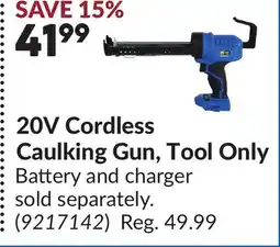 Princess Auto 20V Cordless Caulking Gun offer
