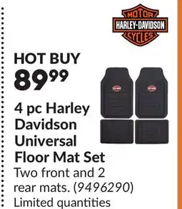 Princess Auto 4 pc Harley Davidson Universal Floor Mat Set offer