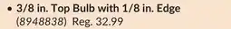 Princess Auto 3/8 in. Top Bulb with 1/8 in. Edge 25 ft Trim Seal offer