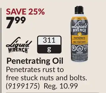 Princess Auto Penetrating Oil offer