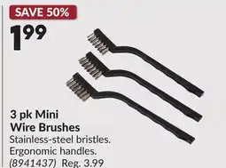 Princess Auto 3 pk Mini Wire Brushes offer