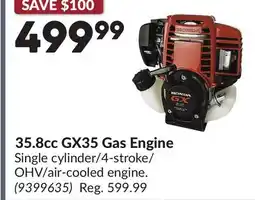 Princess Auto 35.8cc GX35 Gas Engine offer